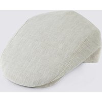 M&S Collection Pure Linen Flat Cap