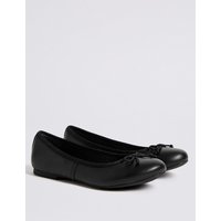 Kids' Freshfeet Leather Ballet Pumps With Insolia Flex & Silver Technology
