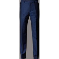 Autograph Big & Tall Blue Tailored Fit Wool Trousers