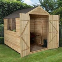 8X6 Apex Overlap Wooden Shed Base Included - 5013053152355