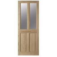 4 Panel Clear Pine Glazed Internal Door (H)2040mm (W)826mm