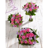 Pink & Lilac Rose & Freesia Wedding Flowers - Collection 1