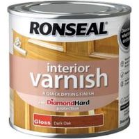 Ronseal Interior Diamond Hard Dark Oak Gloss Interior Varnish 250ml