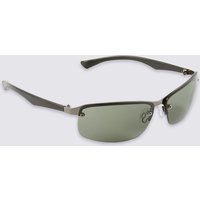 M&S Collection Rimless Rectangular Wrap Sunglasses