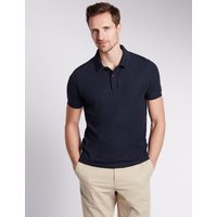M&S Collection Slim Fit Pure Cotton Polo Shirt