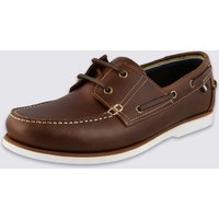 M&S Collection Leather Lace-up Boat Shoes With Freshfeet