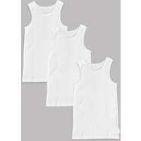 Autograph 3 Pack Pure Cotton Superfine Vests (18 Months - 16 Years)