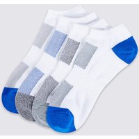 M&S Collection 4 Pairs Of Cool & Fresh Trainer Liner Socks