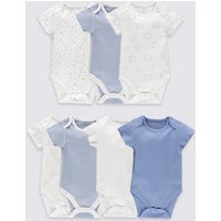 7 Pack Pure Cotton Baby Bodysuits
