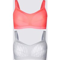 M&S Collection 2 Pack High Impact Full Cup Sports Bras A-GG