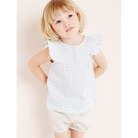 Marie-Chantal Girls Woven Check Top (3 Months - 5 Years)