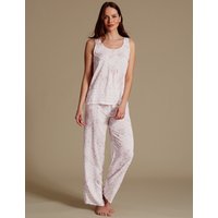 M&S Collection Pure Modal Printed Sleeveless Pyjamas