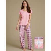 M&S Collection Pure Cotton Short Sleeve Pyjamas