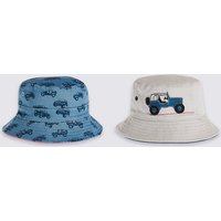 Kids’ 2 Pack Pure Cotton Printed Hats