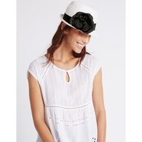 M&S Collection Corsage Trilby Hat