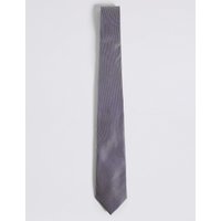 M&S Collection Pure Silk Textured Tie & Pocket Square Set