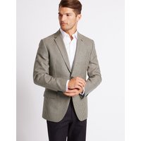 M&S Collection Luxury Pure Wool Checked Jacket