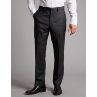 Autograph Textured Tailored Fit Wool Trousers