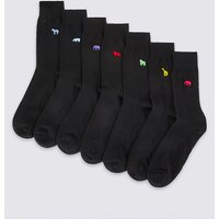 M&S Collection 7 Pairs Of Cool & Freshfeet Animal Print Socks