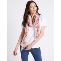 M&S Collection Nautical Tile Floral Print Scarf