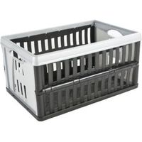 Tontarelli Black & Grey 60L Plastic Folding Crate