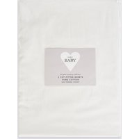 2 Pack Pure Cotton Woven Fitted Cot Sheets