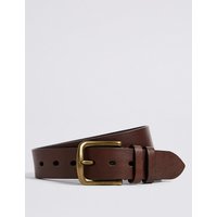 M&S Collection Leather Tumbled Denim Belt