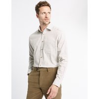 M&S Collection Pure Cotton Regular Fit Checked Shirt