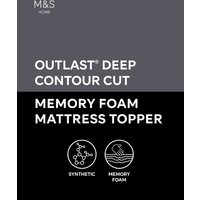 6cm Deep Contour Cut Memory Foam Mattress Topper