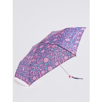 M&S Collection Folk Flowered Compact Umbrella With Stormwear