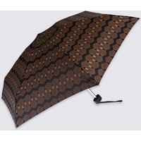 M&S Collection Decorative Geo Compact Umbrella With Stormwear