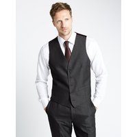 M&S Collection Charcoal Tailored Fit Waistcoat