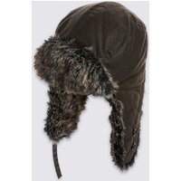 M&S Collection Pure Cotton Thinsulate Trapper Hat With Stormwear