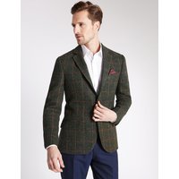 M&S Collection Pure Wool Tailored Fit Harris Tweed Jacket
