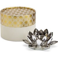 Boxed Cut Glass Flower Tea Light Holder