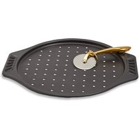 M&S Chef Chef Steel Pizza Cutter & Tray