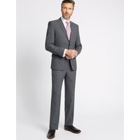 Savile Row Inspired Grey Tailored Fit Wool Jacket