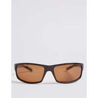M&S Collection Polarised Rectangular Wrap Sunglasses