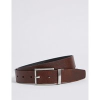M&S Collection Leather Grain Block Reversible Belt