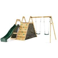 Plum Outdoor Wooden Climbing Pyramid With Swing Arm