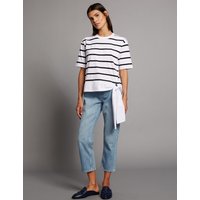 Autograph Mid Rise Straight Cropped Jeans