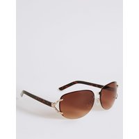 M&S Collection Diamante Rimless Rectangle Sunglasses