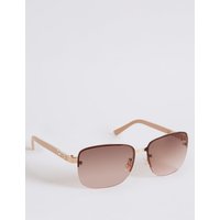 M&S Collection Jewel Rimless Rectangle Sunglasses