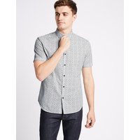 Limited Edition Pure Cotton Slim Fit Textured Shirt