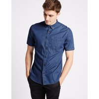 Limited Edition Pure Cotton Slim Fit Shirt With Pocket