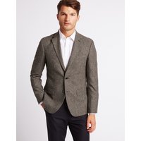 M&S Collection Luxury Wool Rich Basket Weave Jacket