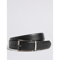 M&S Collection Coated Leather Textured Reversible Belt
