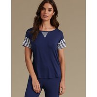 M&S Collection Striped Short Sleeve Pyjama Top