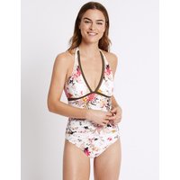 M&S Collection Secret Slimming Floral Print Triangle Swimsuit