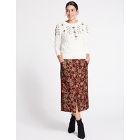 Per Una Jacquard Print A-Line Midi Skirt